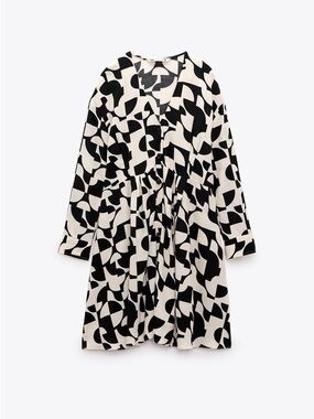 ZARA Black and Off White Dress